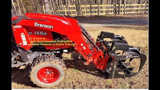 Hooking up 3rd function valve on Branson 4815h Tractor #notsponsored #branson #summithydraulics