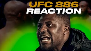 Francis Ngannou reacts to UFC 286: Leon Edwards vs Kamaru Usman 3 | Justin Gaethje vs Rafael Fiziev