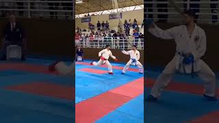 wazari  amazing score bro best kumite fight 😱🥋 #shorts #karate #kumite #fight #match