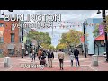 Walking Downtown Burlington , Vermont , USA , walking on Church Street, 4K