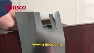 Elasticity test of 301 stainless steel sheet in the workshop