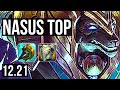 NASUS vs FIORA (TOP) | 7/1/7, 800+ games, 1.3M mastery | EUW Master | 12.21