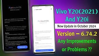 Vivo Y20i \u0026 Y20 New Update in October 2024 | Vivo Y20 6.74.2 Update Review | Vivo Y20i 6.74.2 Update