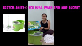 รีวิว ไม้ถูพื้น Scotch-Brite® Eco Dual Wash Spin Mop Bucket ลืมไปเลยว่าแต่ก่อนถูพื้นแบบไหน #scotch