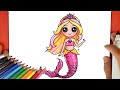 How to Draw Barbie Mermaid Chibi