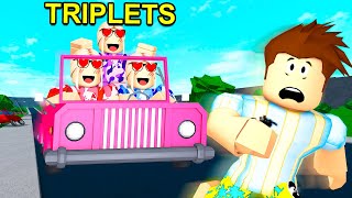 CREEPY TRIPLETS Were STALKING Me.. (Roblox Bloxburg)