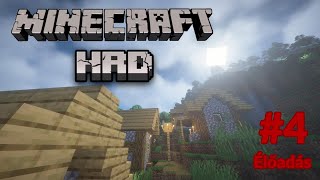 Minecraft HRD Piac építés és a pokol kapuja [] Minecraft Hardcore #4 élőadás