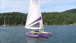 10ft Tryst trimaran first sail