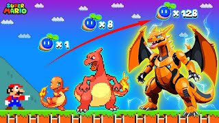 Super Mario Bros. But Every Seed Makes Charmander Become ROBOT | Pokemon Evolution