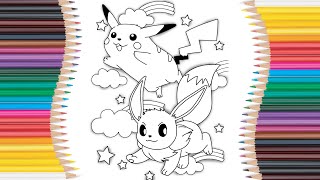 Pokémon Pikachu and Eevee Coloring Pages/ @colorfulworldofficial / WATEVA - What I Say [NCS Release]