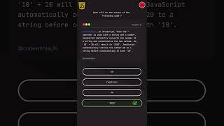 JavaScript Quiz For Beginners 🧠 | Question 4 #coding #javascript #tutorial #quiz #beginner