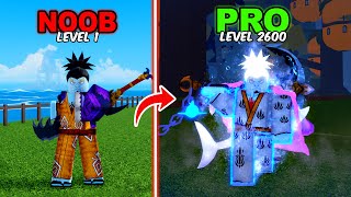 Noob to Pro as Jinbe using all Shark weapons in Blox Fruits! Level 1 to Max Level