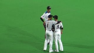 20150720 ミスをした西川遥輝を励まし、モノを落としたファンに投げ返す陽岱鋼は男前！