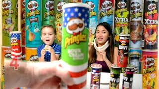 PRINGLES CHALLENGE!! Potato Chip Flavors Tasting Contest CODYS REVIEW