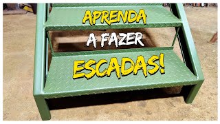 É COMO SE VOCÊ ESTIVESSE DENTRO DA SERRALHERIA APRENDENDO COM ESSE SERRALHEIRO A FAZER ESCADAS!