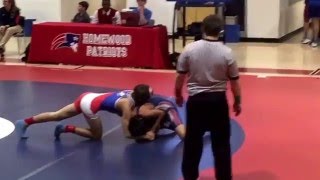 JDG vs Homewood Middle 137lb Jan 12 2016 (1st Period)