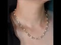 m392【莫桑鑽】回形針4.5mm圓鑽金銀兩色s925銀鍍18k金項鏈 手鏈 silverjewery diamond necklace bracelet