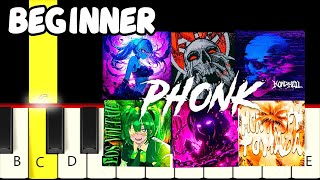 20 Famous Phonk Songs Slow And Easy Piano Tutorial Beginner