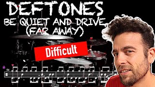 Deftones - Be Quiet And Drive (far away) - Drum cover (with scrolling drum score)