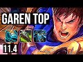 GAREN vs DARIUS (TOP) | 1900+ games, 14/3/10, 1.3M mastery, Dominating | BR Diamond | v11.4