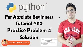 Python Problem 4: Solution | Python Tutorials For Absolute Beginners In Hindi #110