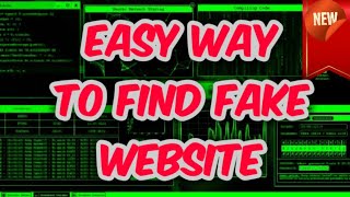 2019 - easy way to find a fake website