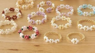 3 تصميمات لعمل خاتم بالخرز /مستلزمات اكسسوارات بالخرز/3beaded rings design