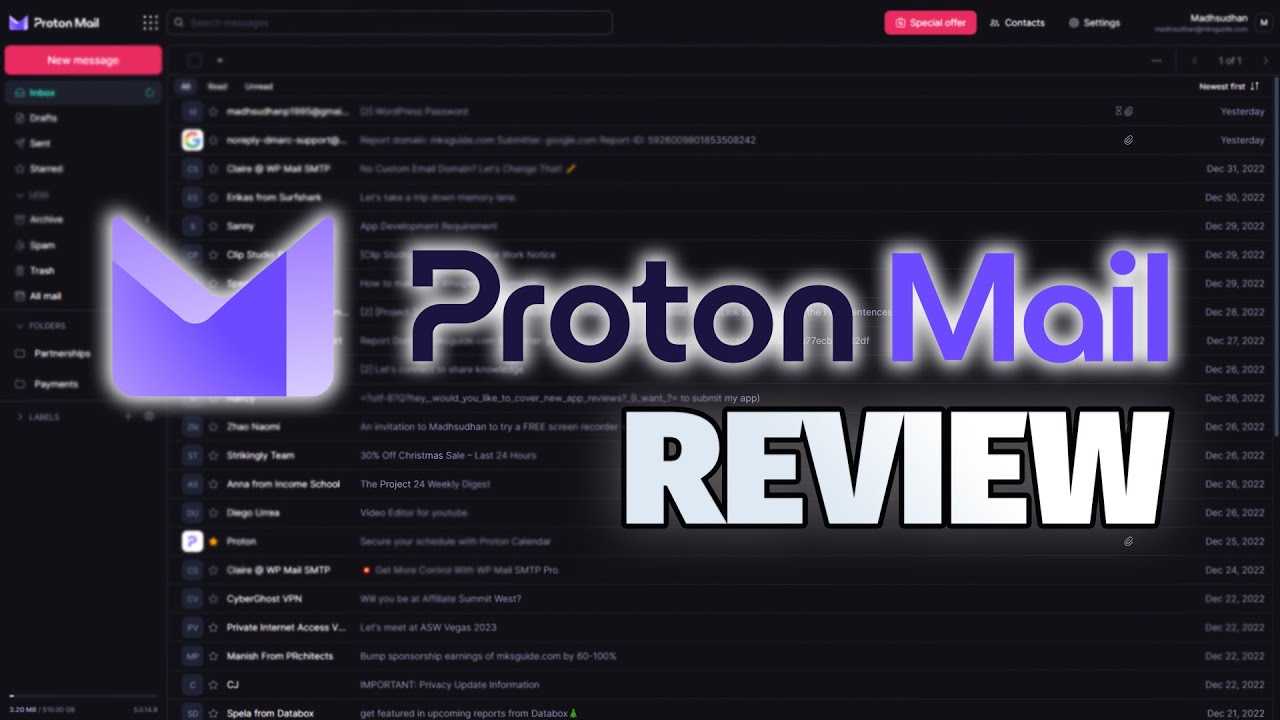 ProtonMail Review (Honest) - Is It REALLY For You? - YouTube