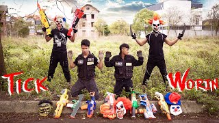 GUGU Nerf War Ep 46 : Warrior CID Dragon Nerf Guns Fight Boss Loka Mask Worin And Tick