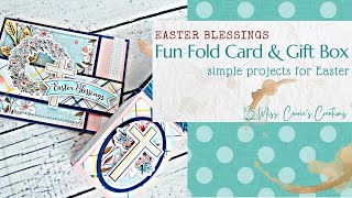 Easter Fun Fold Card & Score Board Treat Box | DIY Easter Crafts | Watercolor on Stamped Images