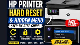 How to Hard Reset HP OfficeJet Pro Printers & Access Hidden Service Menu | HP Printer Support