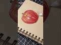 Drawing a realistic Green Apple using colored pencils |Realistic fruit #shorts #realisticdrawing