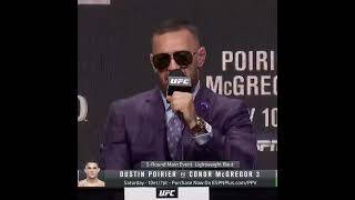 A McGregor Diaz trilogy is next!! Conor during the UFC 264 press event
