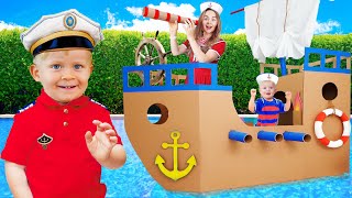 Oliver and Adam On Exciting Cardboard Stories For Kids