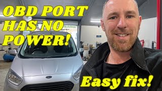 The mystery of Ford Transit OBD2 port not working! Easy fix 😎