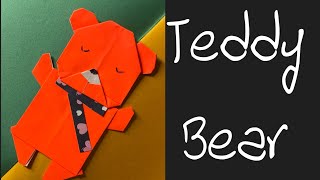 How to make an easy origami teddy bear - Step by step easy origami tutorial