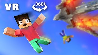 360° VR - Plane Crash (Minecraft Animation)