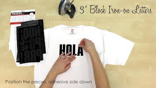 How to Use Flocked Iron-on Letters: SEI 3" Block Letters