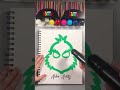 Activating my THICK Green Posca Mop’r Marker and Drawing with it! #shorts