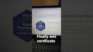 AWS certified cloud practitioner ✌️#aws #cloudcomputing #devops #certificate #devopstools #azure