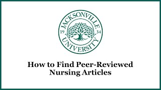 How to Find Peer-Reviewed Nursing Articles
