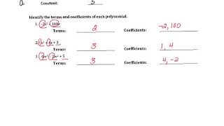 Classifying Polynomials Guided Notes