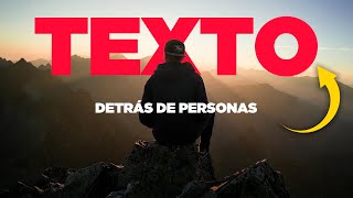 Cómo poner texto detrás de persona/objeto Photoshop CC 2024 | Texto detrás en Photoshop