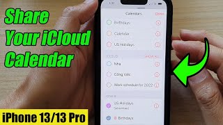 iPhone 13/13 Pro: How to Share Your iCloud Calendar with Another Person