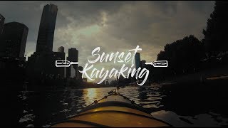 Sunset Sea Kayaking on the Yarra River, Melbourne.