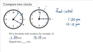 Determine beginning, ending and elapsed time using two clocks