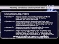 JavaScript Training Tutorial Comparison Operators