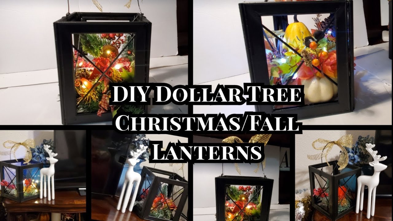 Dazzling Diy Dollar Tree Lanterns For Christmas And Fall | Light Up ...