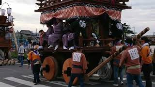 令和元年  大麻神社例大祭(2日目)  田町  年番引き継ぎ行事定位置着/夜の本城地区巡行  2019.10.20.