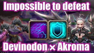 It's impossible to defeat him, Akroma × Devinodon combo debut😆😆😆【Summoners War R